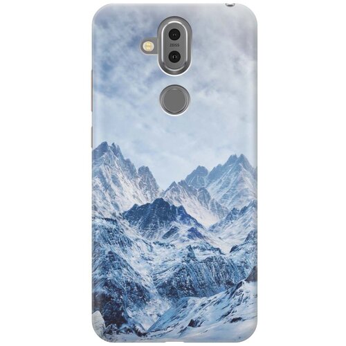 Ультратонкий силиконовый чехол-накладка для Nokia 8.1 с принтом Снежные горы gosso ультратонкий силиконовый чехол накладка для nokia 3 2 2019 с принтом снежные горы