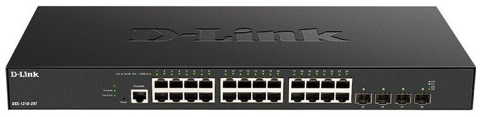 Коммутатор D-link DXS-1210-28T L2 Smart Switch with 24x10GBase-T ports 4x25GBase-X SFP28 ports