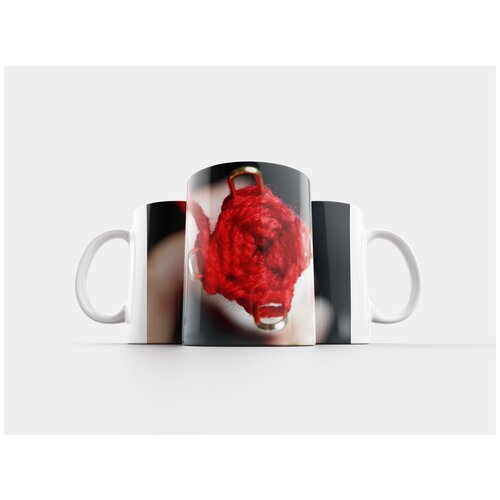 фото Кружка "трикотажное полотно, ручная работа, шерсть" 320 мл lotsprints