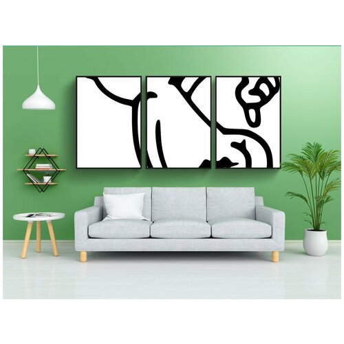 фото Набор модулных постеров для интерьера "целовать, люди, человек" 60x90 см. в тубусе, без рамки lotsprints