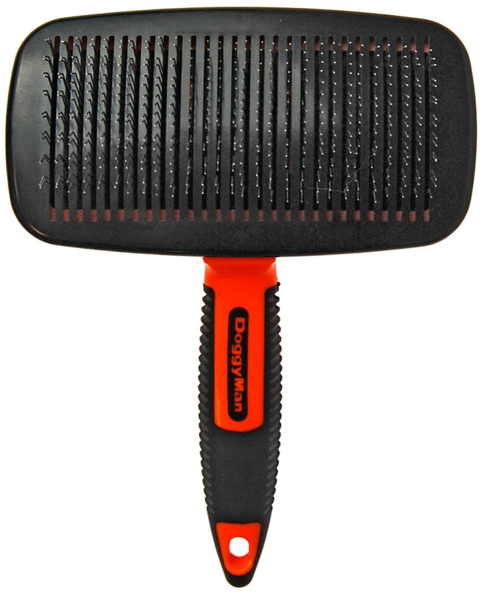 фото Сликер-пуходёрка для сильно линяющего подшёрстка с выдвижной платформой для сбрасывания шерсти . Для собак средних и крупных пород.