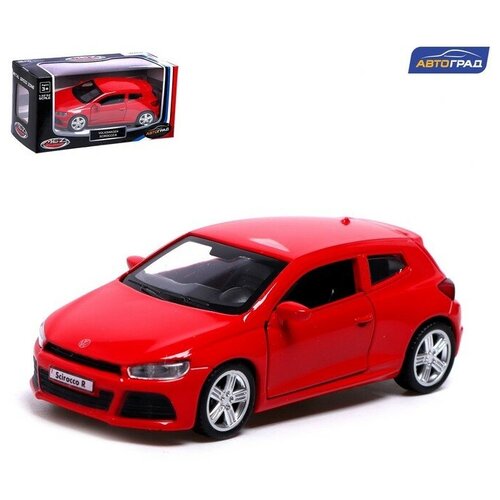 Машина металлическая VOLKSWAGEN SCIROCCO R1, 1:38, инерция, открываются двери, цвет красный