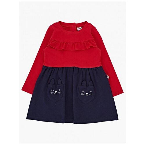 свитшот mini maxi размер 104 синий красный Платье Mini Maxi, размер 104, красный, синий