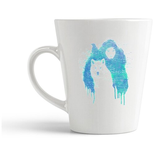 фото Кружка-латте coolpodarok джон сноу и волк игра престолов