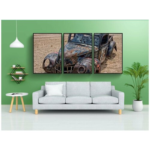 фото Набор модулных постеров для интерьера "пикап, хлам, аризона" 60x90 см. в тубусе, без рамки lotsprints