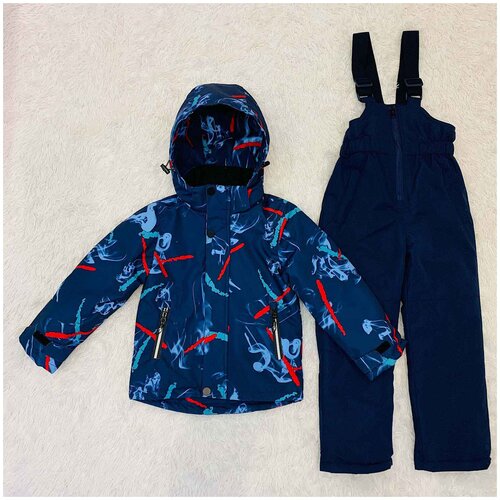 фото Комплект с брюками velikonemalo 1273 / 1274 / 1275 размер 116, синий/красный