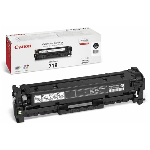 Картридж Canon 718BK 2662B002 для LBP7200/MF8330/8350 (3400k), черный картридж canon 718bk 2662b002 3400 стр черный