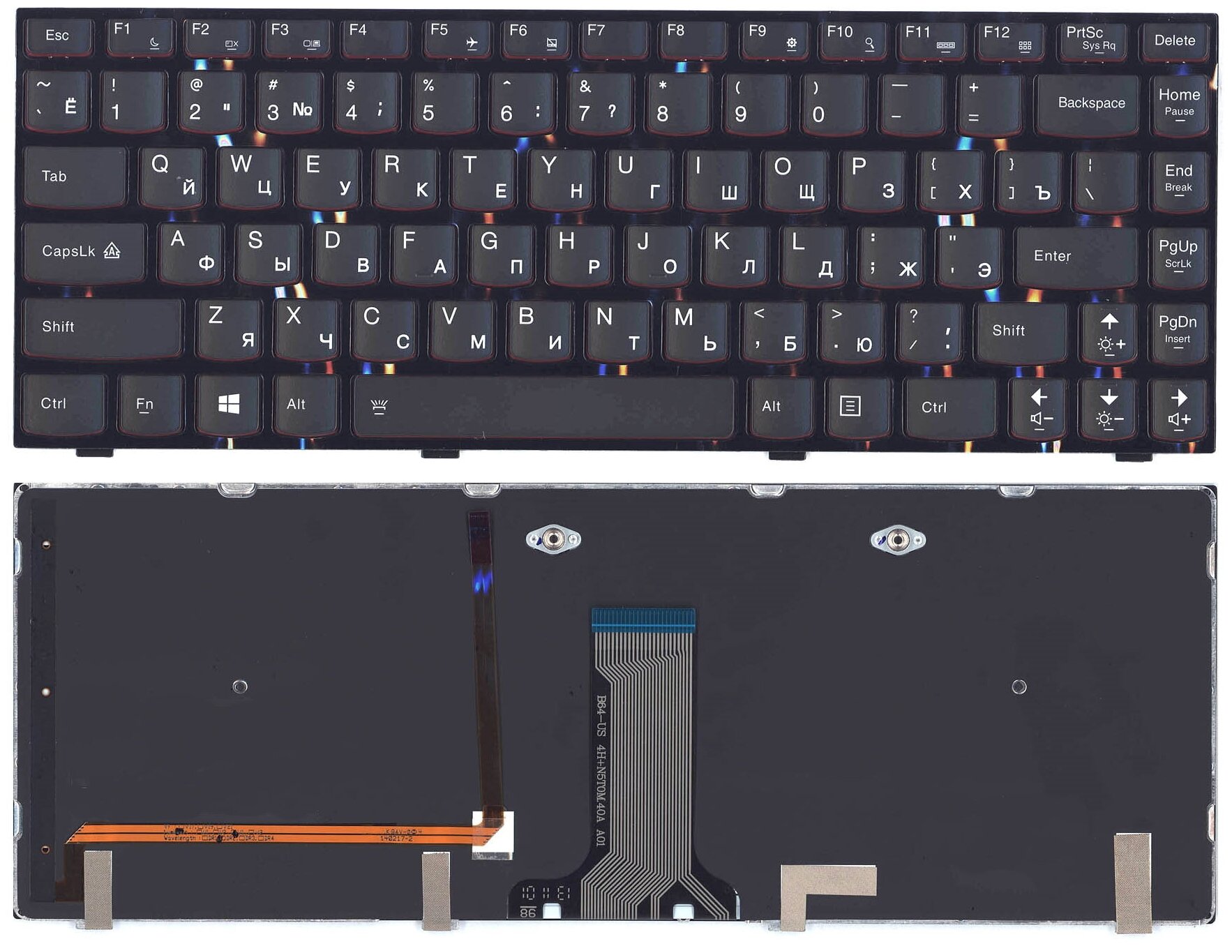 Клавиатура keyboard для ноутбука Lenovo Legion 5-15IMH05H топкейс 8588₽