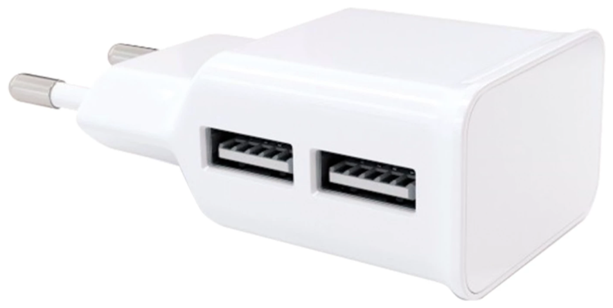 Зарядное устройство сетевое Red Line NT-2A 2 USB 2.1A белый + кабель 8pin для Apple