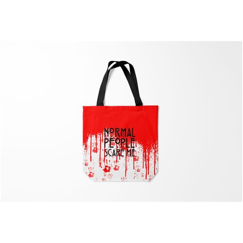 фото Сумка-шоппер / 40х40 см / сериалы / american horror story normal people scare me. burnettie