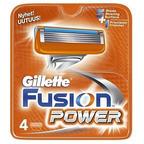 сменные кассеты для бритвы 4 шт gillette fusion5 proglide power 4 шт Сменные кассеты Gillette Fusion5 Power, 4 шт