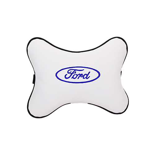 фото Подушка на подголовник экокожа milk (синяя) с логотипом автомобиля ford vital technologies