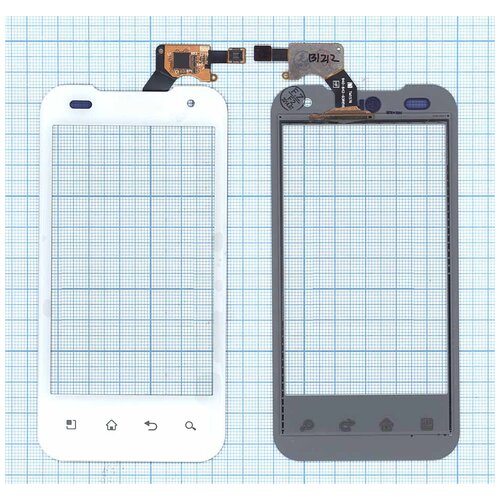 Сенсорное стекло (тачскрин) для LG P990 Optimus 2X белое аккумулятор для micromax q346 bolt
