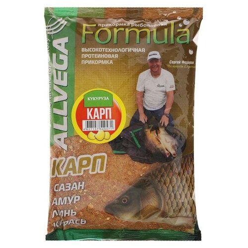 Прикормка Allvega Formula Carp Sweetcorm, карп кукуруза, 900 г 6883811 прикормка allvega formula carp sweetcorm карп кукуруза 900г