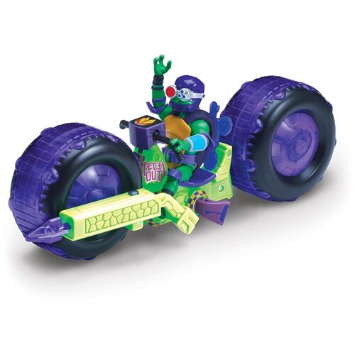 Фигурка ROTMNT Мотоцикл с фигуркой Донни 82482, 12 см. Playmates TOYS. Черепашки Ниндзя