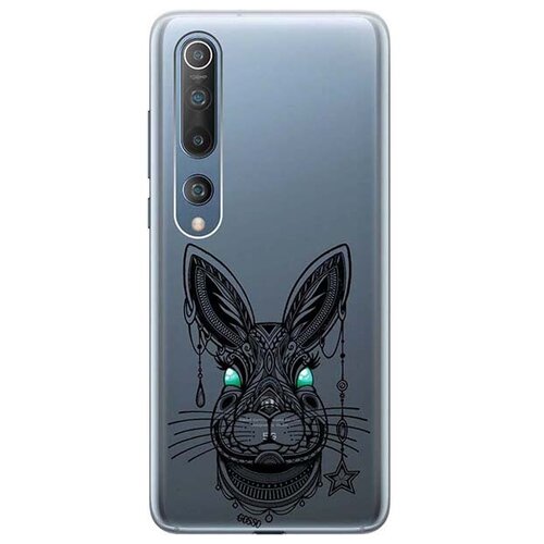 фото Ультратонкий силиконовый чехол-накладка для xiaomi mi 10 с 3d принтом "grand rabbit" gosso