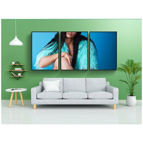 фото Набор модулных постеров для интерьера "лицо, модель, портрет" 60x90 см. в тубусе, без рамки lotsprints