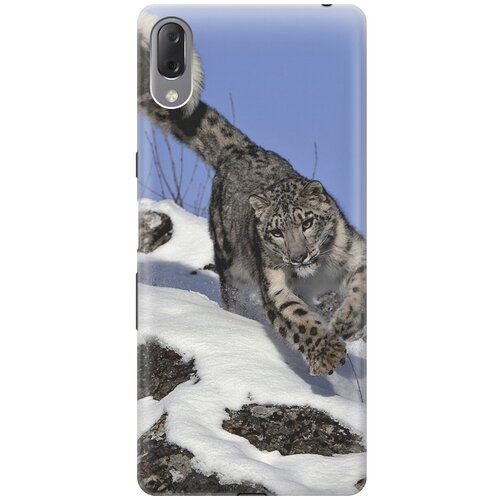 фото Силиконовый чехол на sony xperia l3 / сони иксперия л3 с принтом "бегущий барс gosso