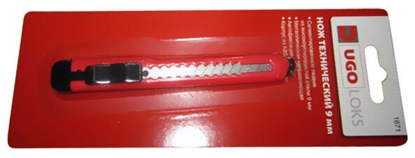 Нож сегментный UGO LOKS 9мм металлическая направляющая