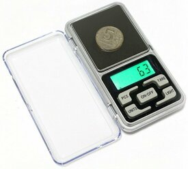 Весы ювелирные, кухонные, карманные электронные с подсветкой Pocket Scale 0.01г - 200г + батарейки в комплекте