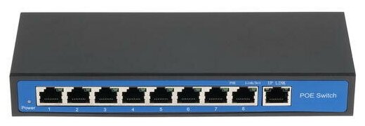 POE-коммутатор 8-канальный RJ45 UPLINK POE-A 144Вт ORIENT SWP-7508POE