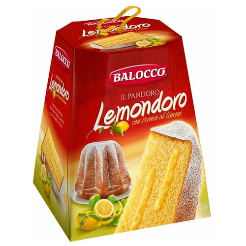 Пандоро LEMONDORO, рождественский кекс из Вероны с лимонным кремом, BALOCCO, 0,8 кг (карт/кор)