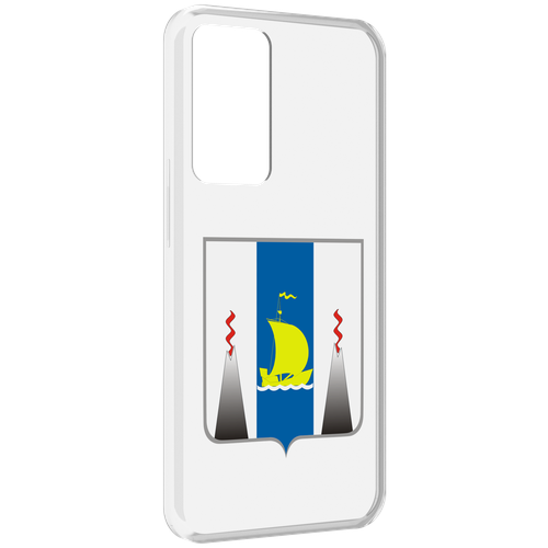 Чехол MyPads герб-сахалиснкой-области для OPPO Reno 8 Lite задняя-панель-накладка-бампер