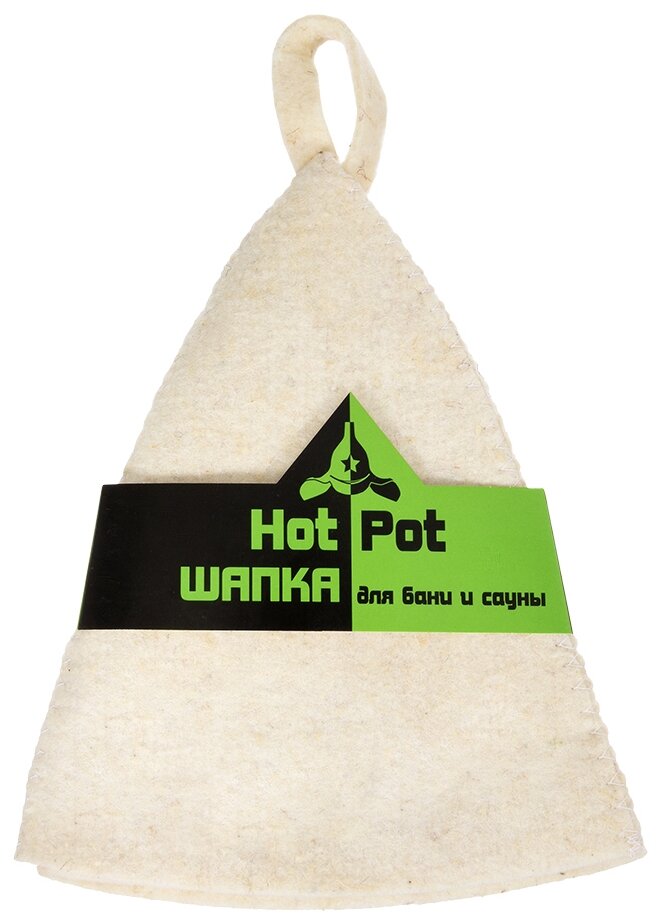 Hot Pot Шапка для бани Классика (42000) белый 0.04 кг