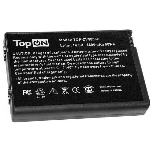 фото Аккумуляторная батарея усиленная topon для ноутбука hp pavilion zd8105 14.8v (6600mah)