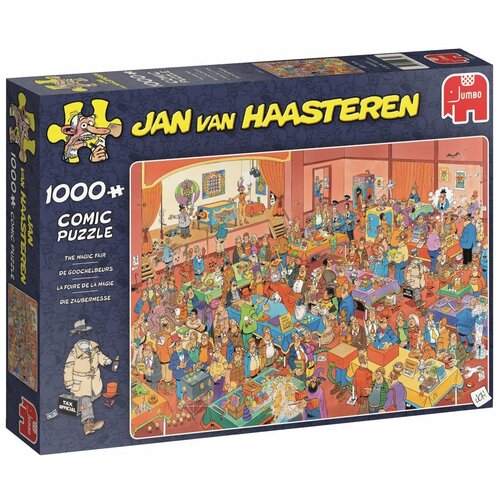 Пазл Jumbo 1000 деталей: Шоу фокусников (Jan Van Haasteren) серая майка 16 jan jan van essche