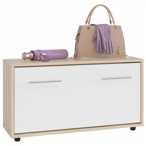 Обувница ТП-3 Дуб сонома/Белый 90х29х48