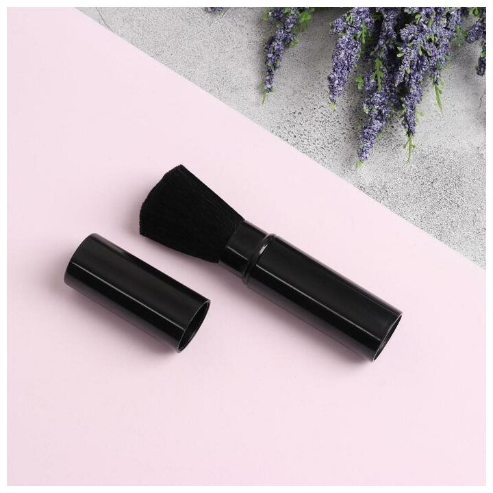 фото Кисть для макияжа, выдвижная, 12 см, цвет чёрный