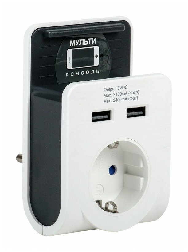 фото Адаптер-переходник IEK Т-02/01, белый [wtp11-16-01-z-k01]