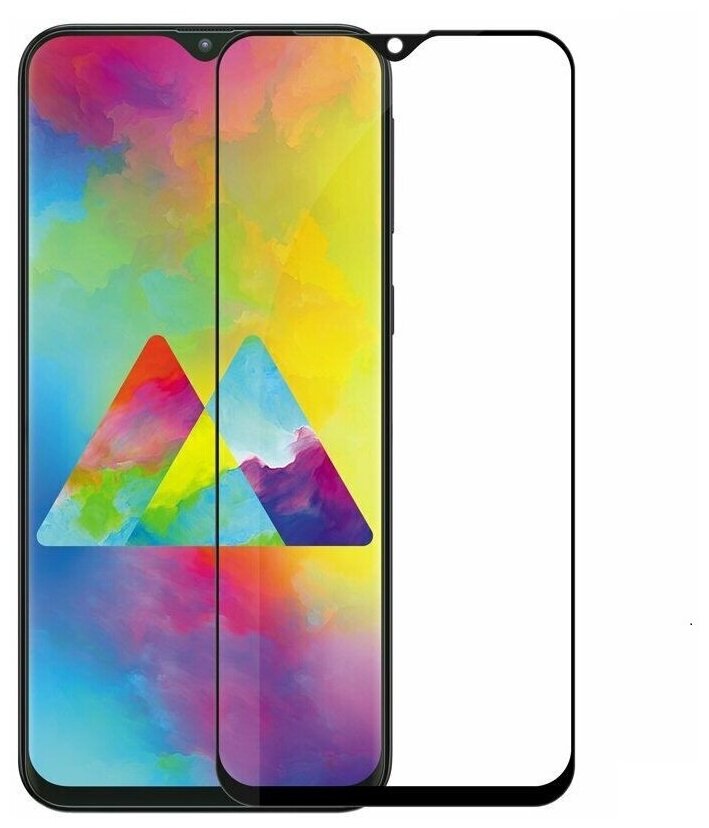 Защитное стекло на Samsung (A105) Galaxy A10 (Самсунг Галакси А10 ) черная рамка полноэкранное Brozo