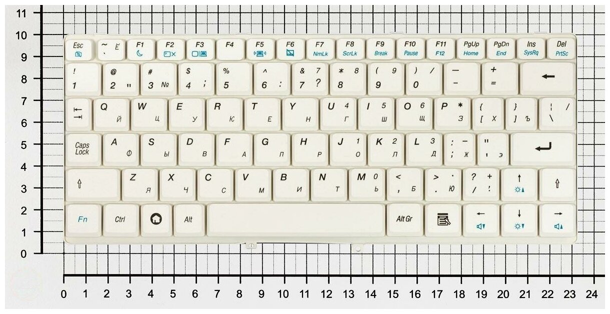 Клавиатура для ноутбука Lenovo IdeaPad S9 белая