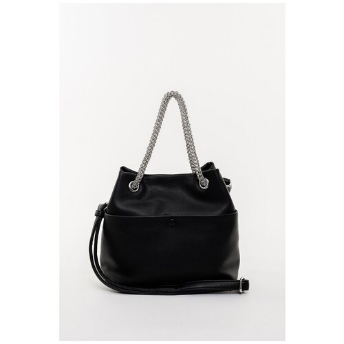 фото 377-48 y9894-1k сумка хобо женская экокожа ludor черный