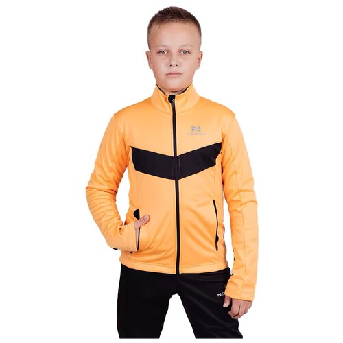 Куртка беговая детская Nordski Jr.Base Orange/Black (Рост:152)