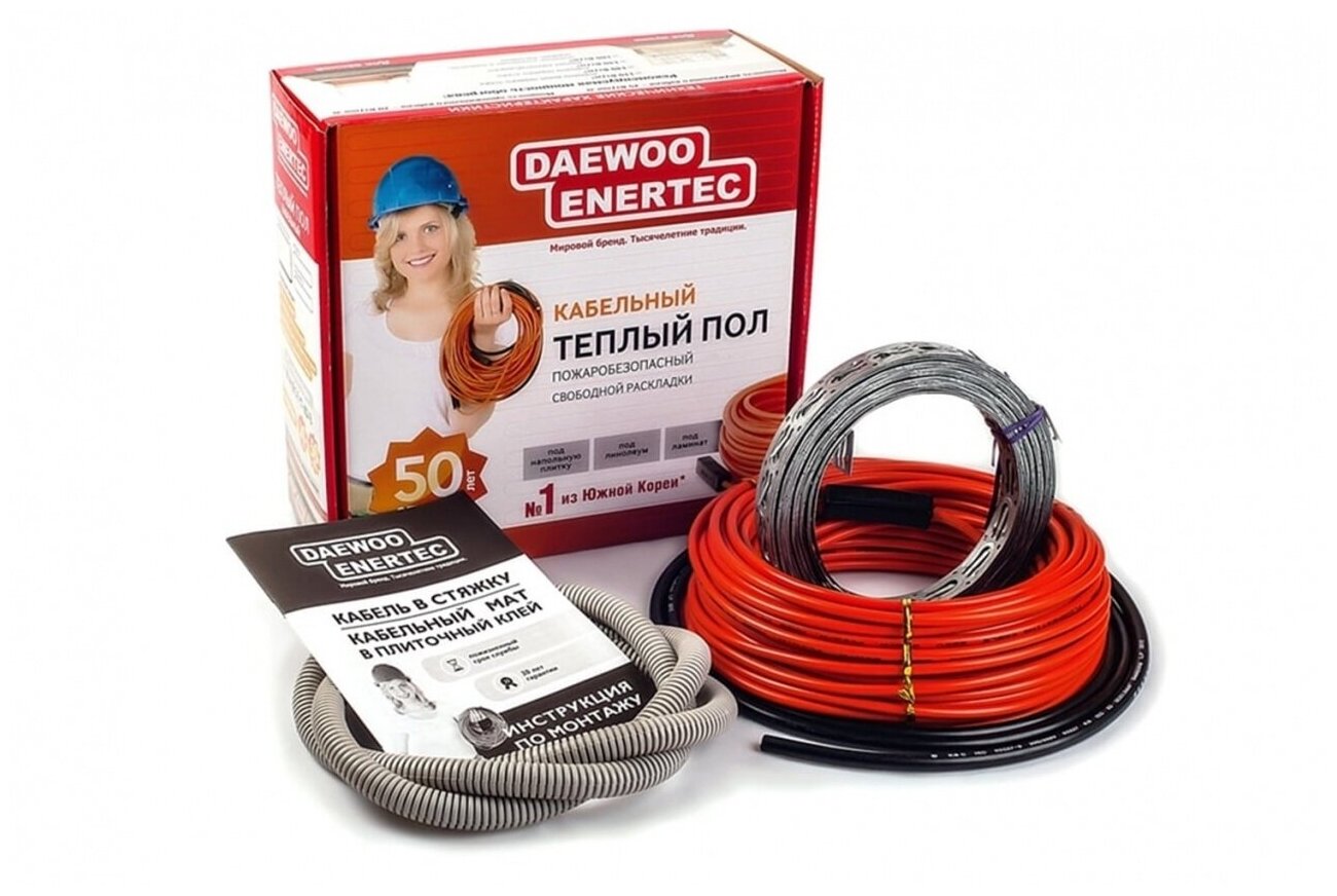 Двужильный кабельный теплый пол Daewoo Enertec 11м