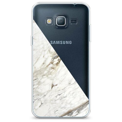 фото Силиконовый чехол "белый мрамор половинка" на samsung galaxy j3 2016 / самсунг галакси джей 3 2016 case place
