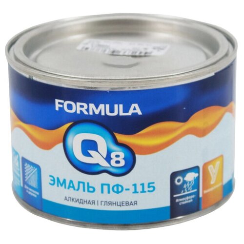 эмаль Q8 Formula ПФ-115 0,4кг серая, арт.ЭК000133196