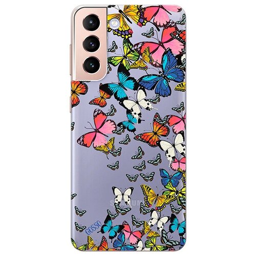 Ультратонкий силиконовый чехол-накладка ClearView 3D для Samsung Galaxy S21 с принтом Magic Butterflies ультратонкий силиконовый чехол накладка для samsung galaxy a50 с 3d принтом butterflies