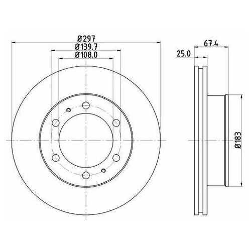 фото Тормозной диск nisshinbo nd1088k для toyota fortuner, hilux vii, viii