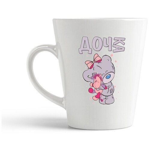 фото Кружка-латте coolpodarok "семья. дочка. медвеженок"