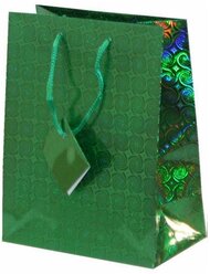 Подарочный пакет 23 х 18 х 10, бумажный, мини, зеленый GF 3081