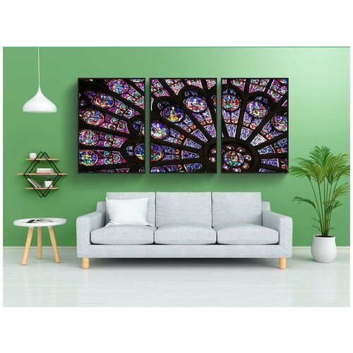 фото Набор модулных постеров для интерьера "франция, париж, окно" 60x90 см. в тубусе, без рамки lotsprints