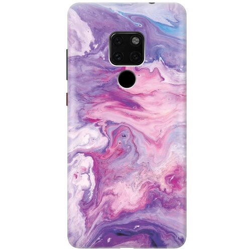 GOSSO Ультратонкий силиконовый чехол-накладка для Huawei Mate 20 с принтом Purple Marble gosso ультратонкий силиконовый чехол накладка для huawei mate 20 с принтом поцелуй