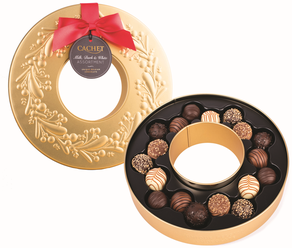 Бельгийский набор премиальных шоколадных конфет "Золотой подарочный набор (ж/б)" с