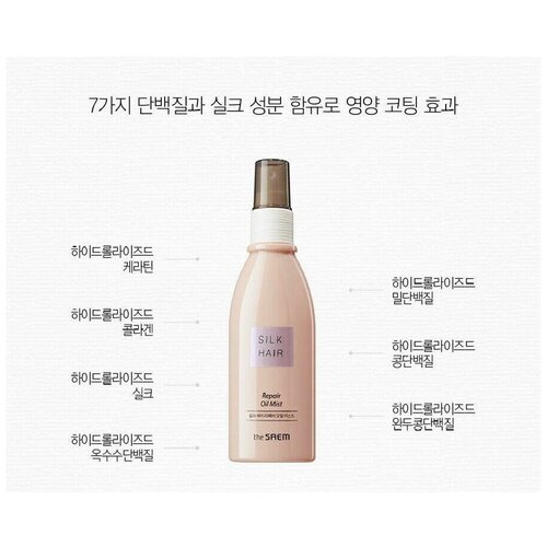 Спрей для волос увлажняющий The Saem Silk Hair Repair Moist Mist спрей для волос silk hair repair moist mist