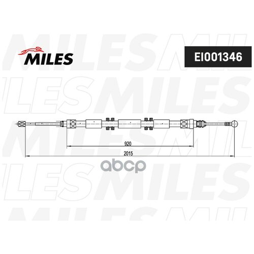 Трос Ручного Тормоза Renault Kangoo Ii 2015мм Miles арт. EI001346
