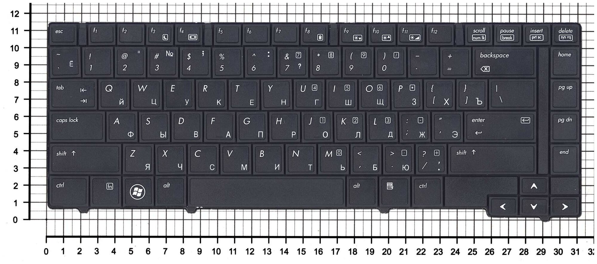 Клавиатура для ноутбука HP PK1307D3A06 черная